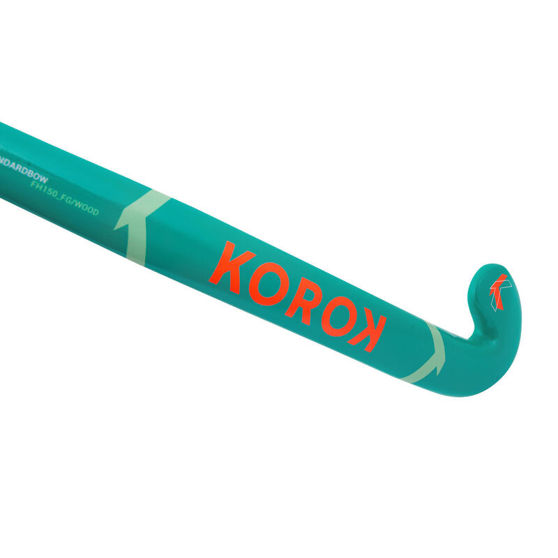 Stick de hockey enfant débutant occasionnel bois FH150 turquoise