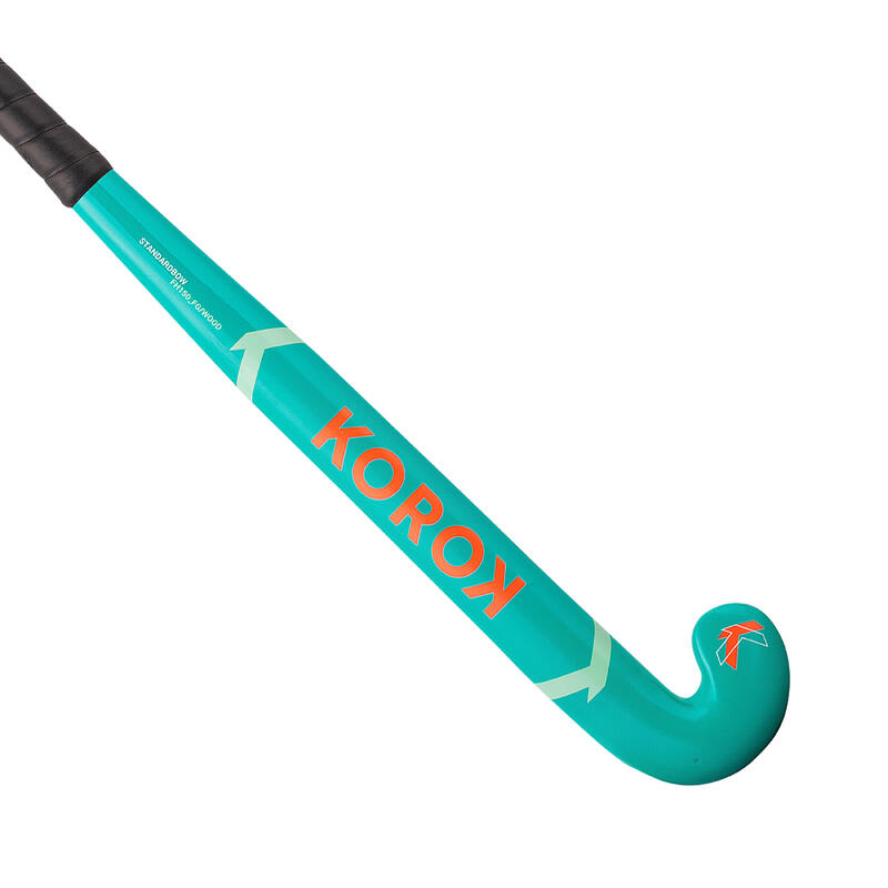 Hockeystick voor beginnende kinderen FH150 hout recreatief gebruik turquoise