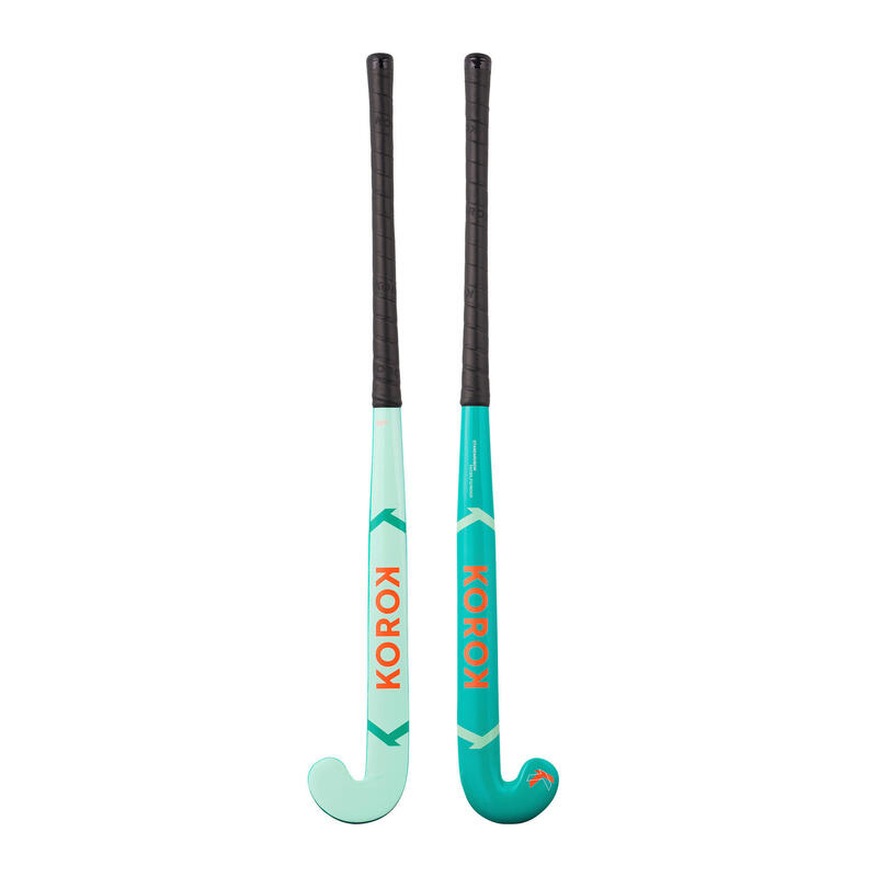 Hockeystick voor beginnende kinderen FH150 hout recreatief gebruik turquoise