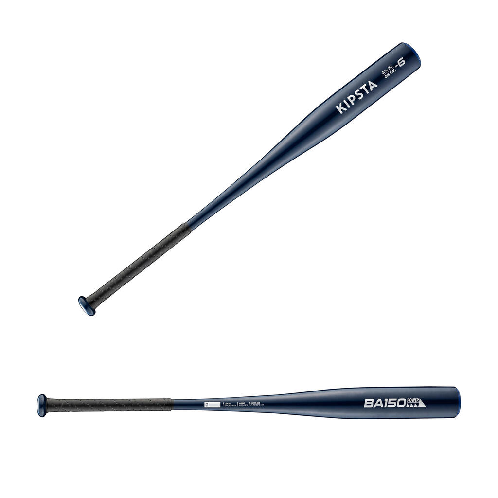 Bate de béisbol de aluminio infantil negro de 29