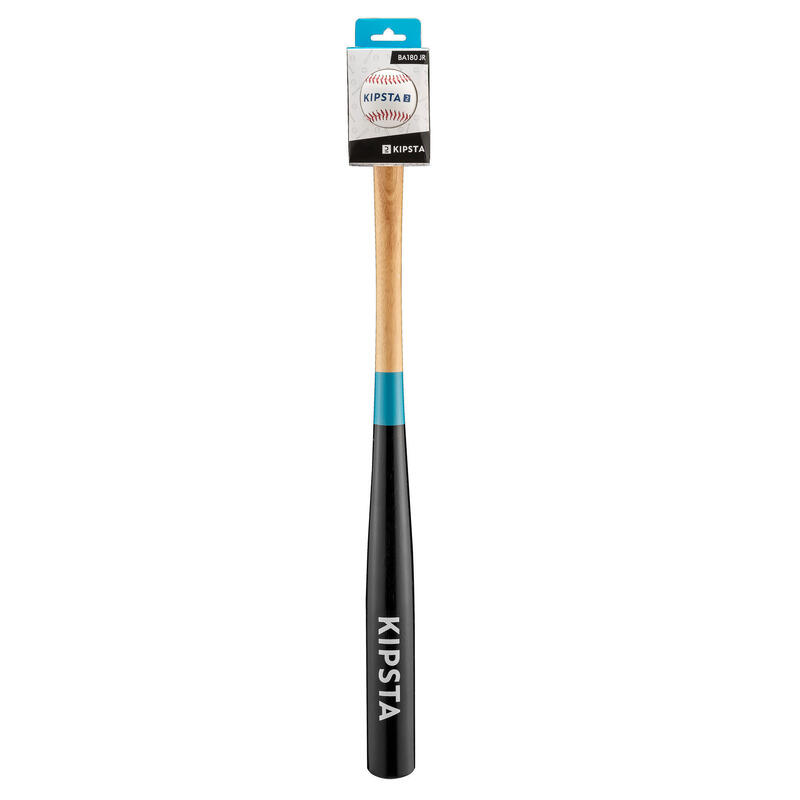 Kit baseball bambino mazza in legno BA 180 blu