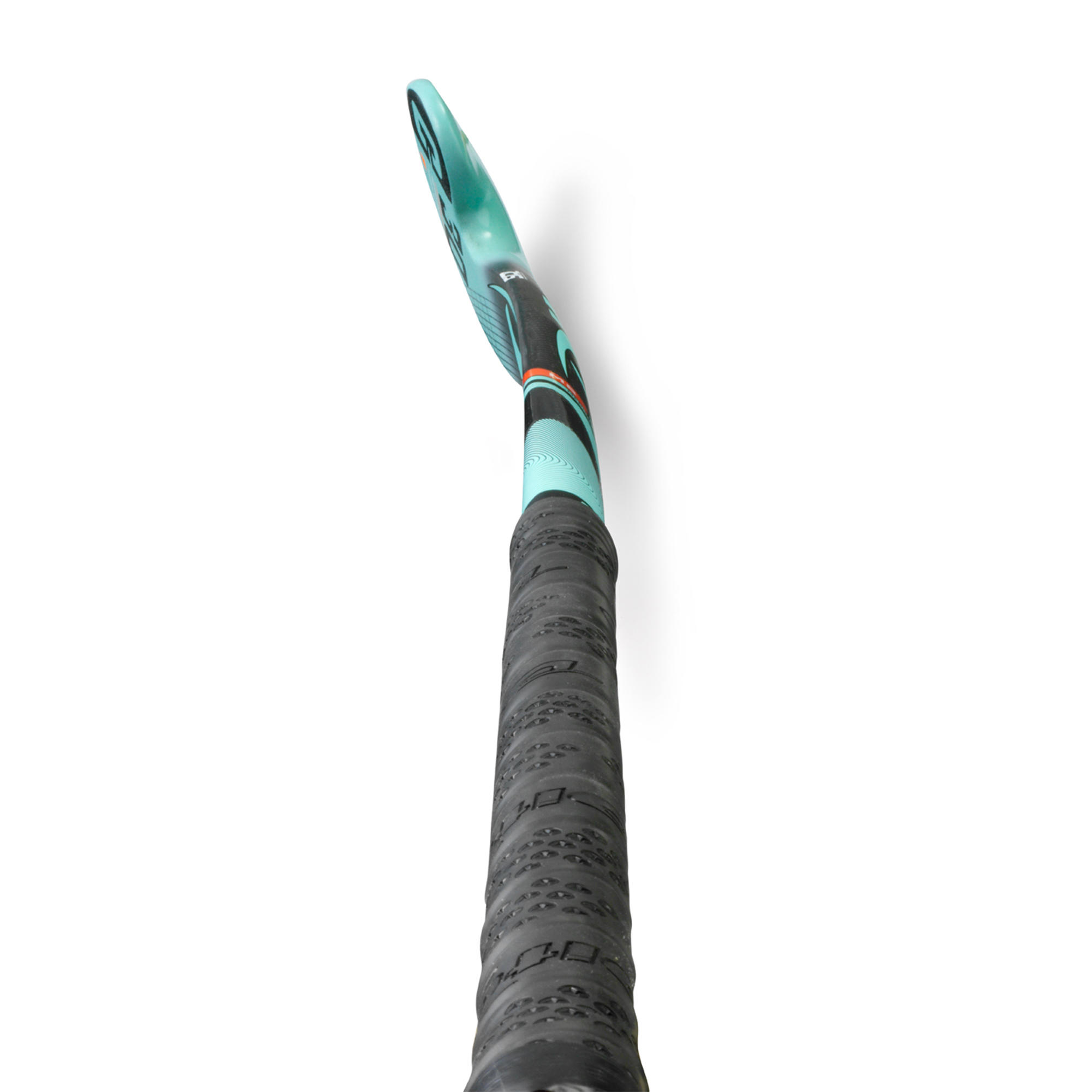 Kids' Field Hockey 30% Carbon Mid Bow Stick CompoTec C30 - Mint/Black 3/5