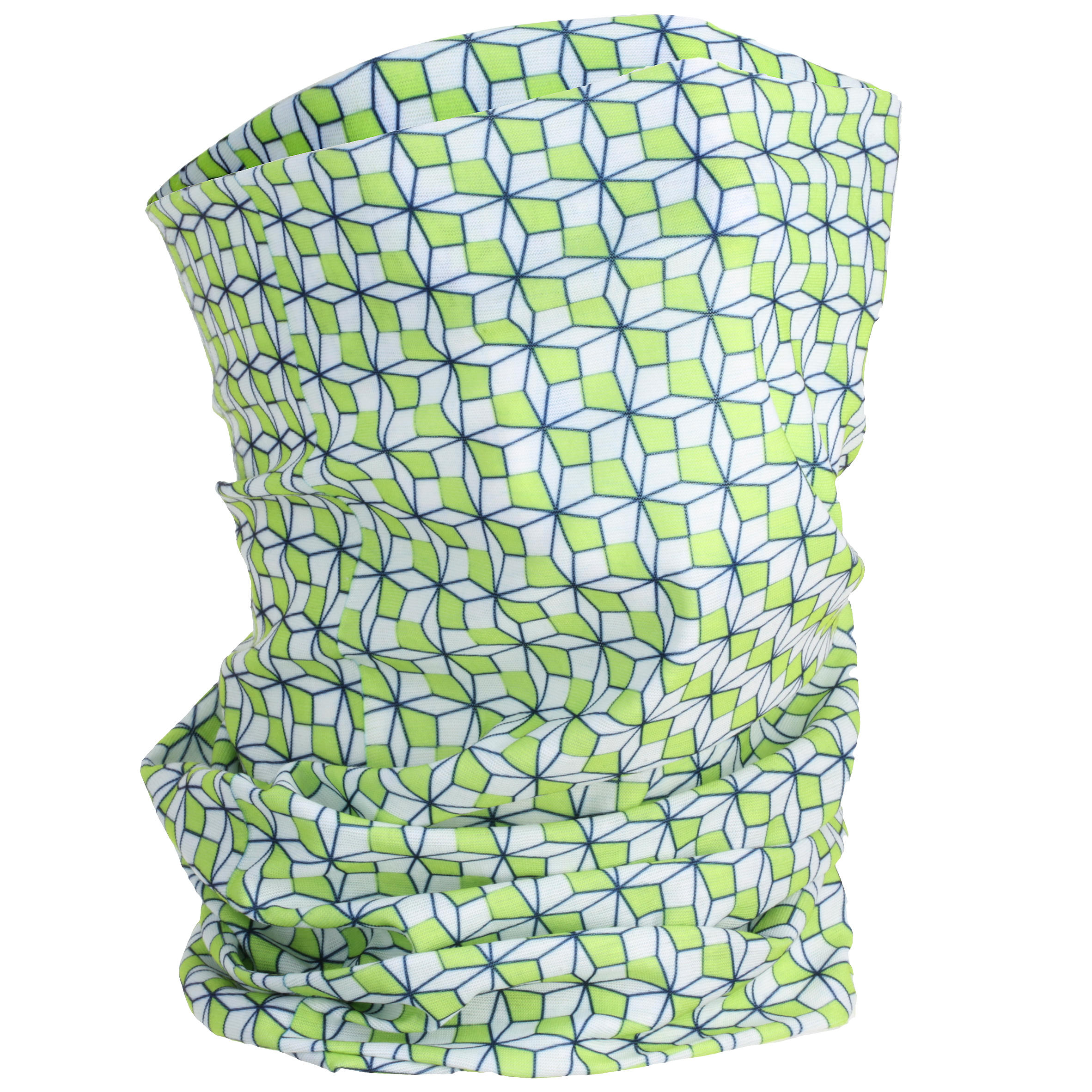 VAN RYSEL 300 Cycling Neck Warmer - Cube/Lime