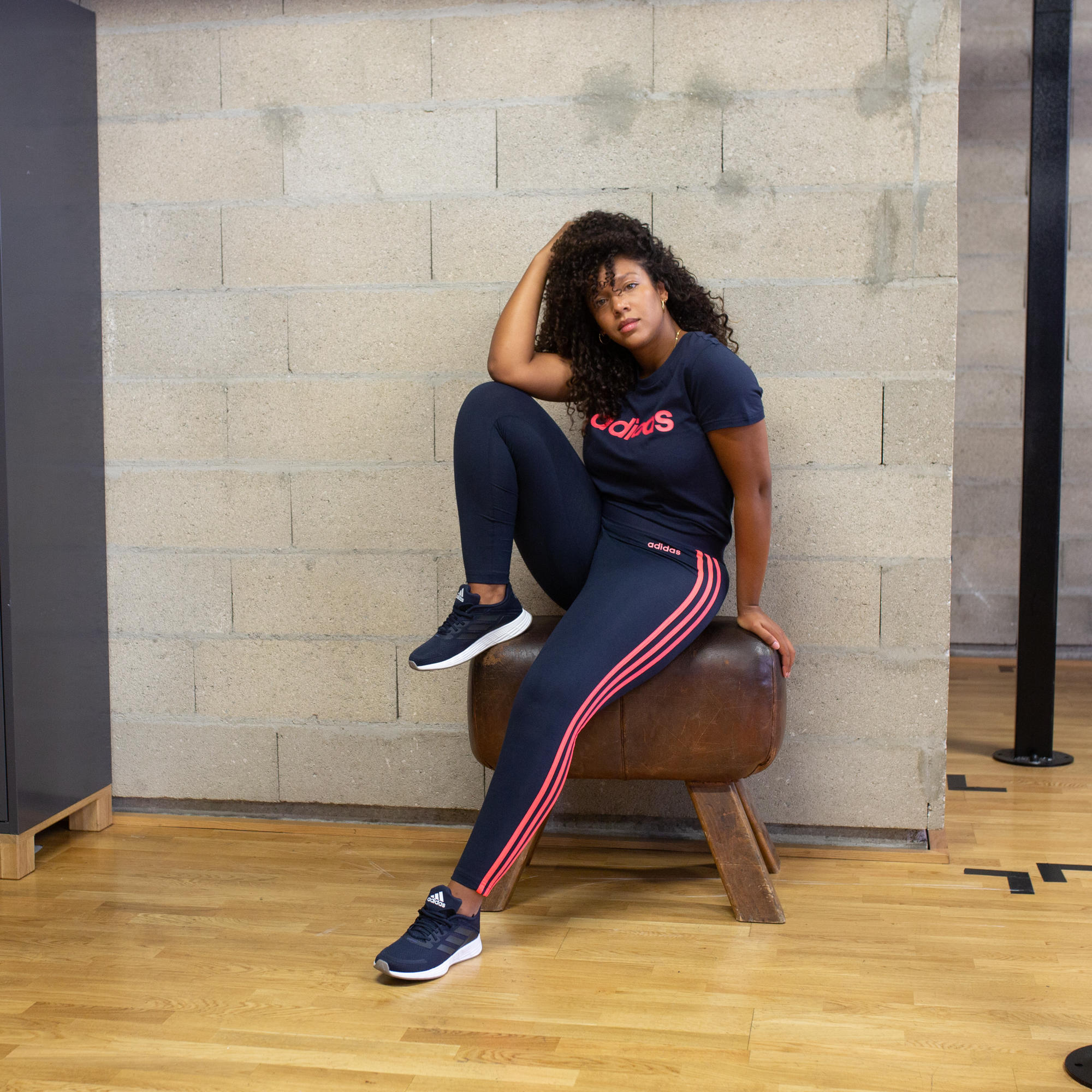 Leggings - Navy Blue \u0026 Pink - Decathlon