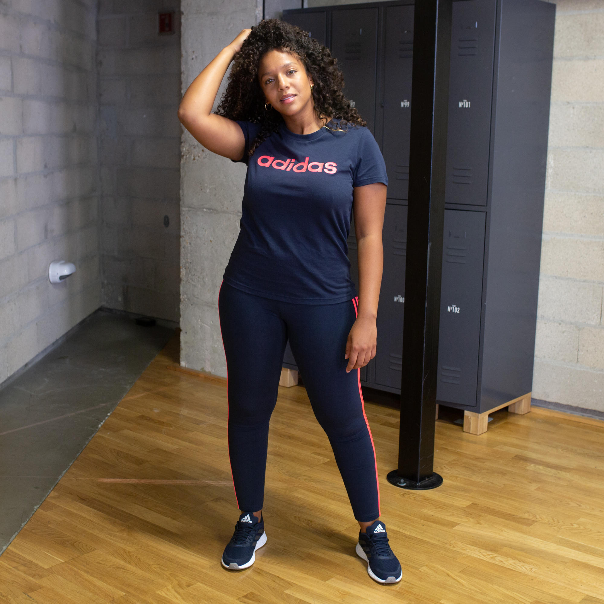 Leggings - Navy Blue \u0026 Pink - Decathlon