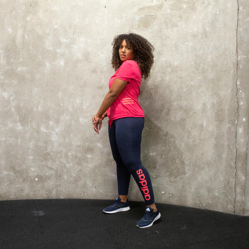 mallas leggins Adidas mujer azul marino rosa