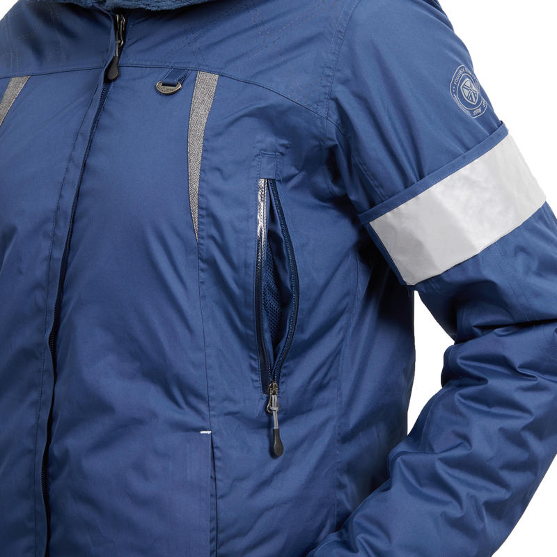 Women's Horse Riding Warm Waterproof Jacket Tosca Midnight Blue
