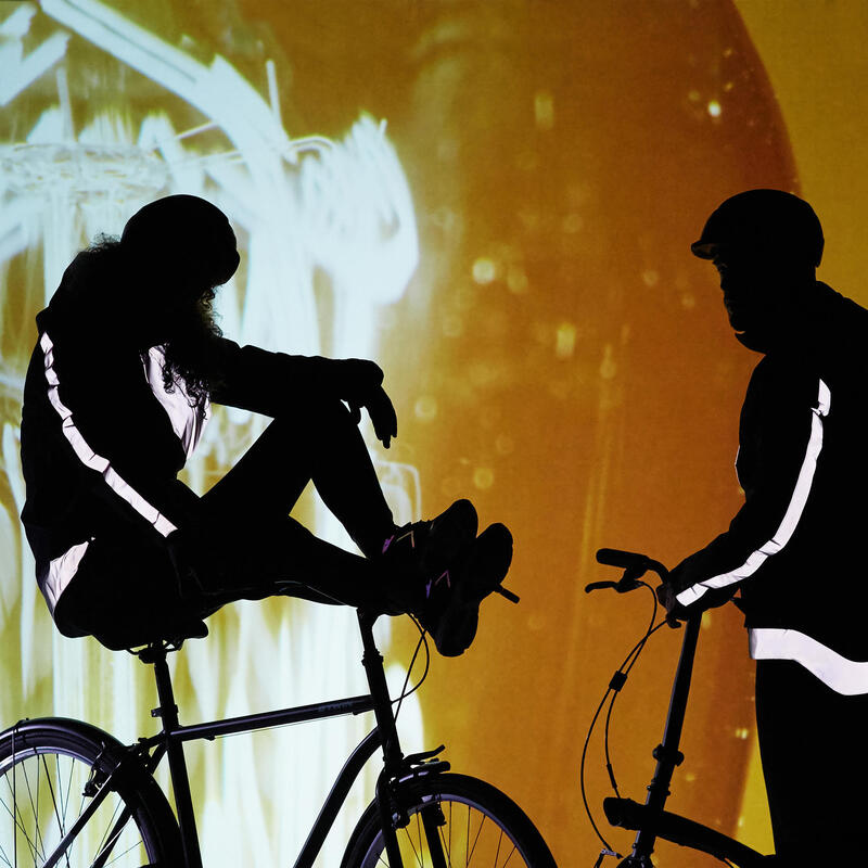 Warme fietsregenjas voor dames stad 540 zwart