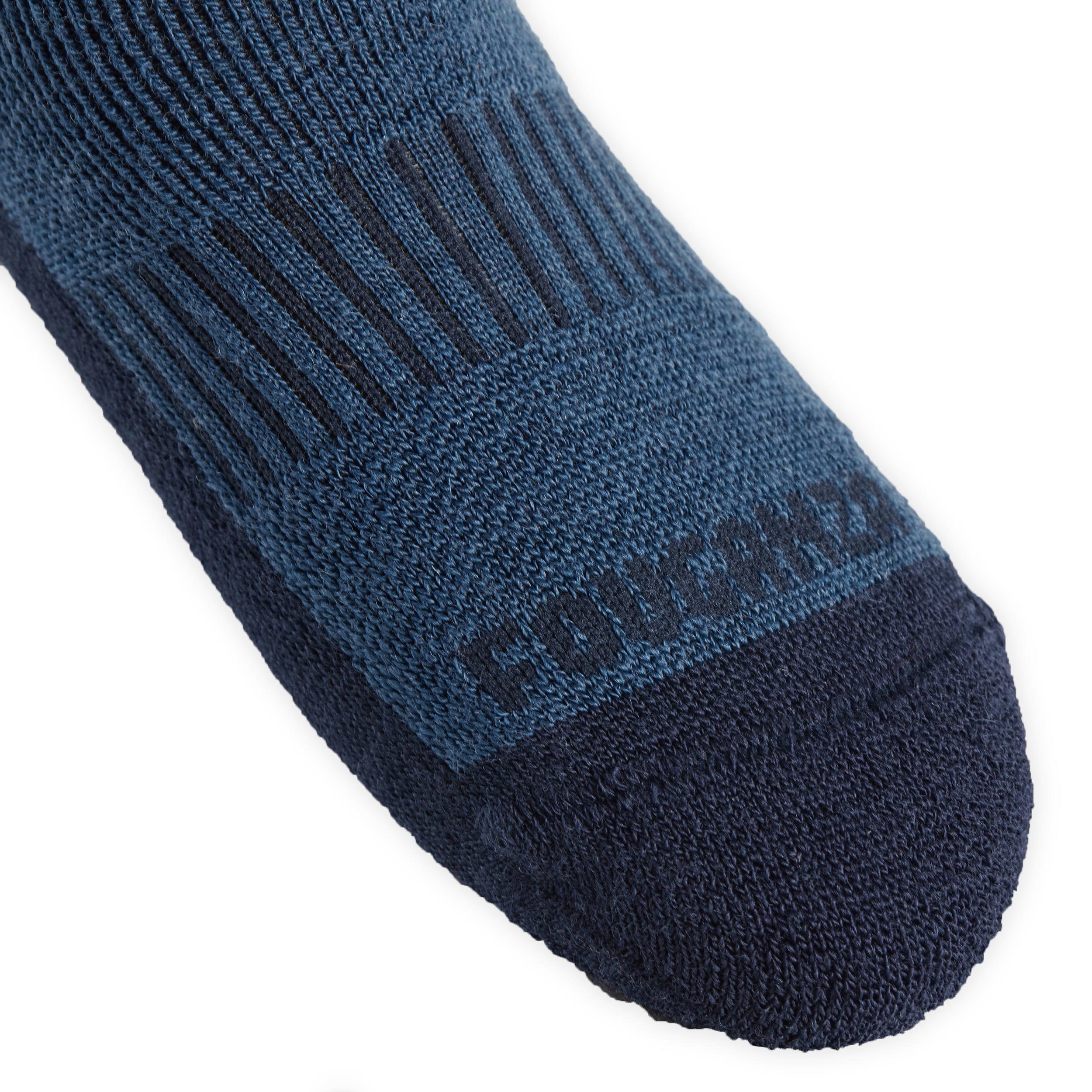 Kids' Warm Horse Riding Socks 500 Warm - Midnight Blue 4/4