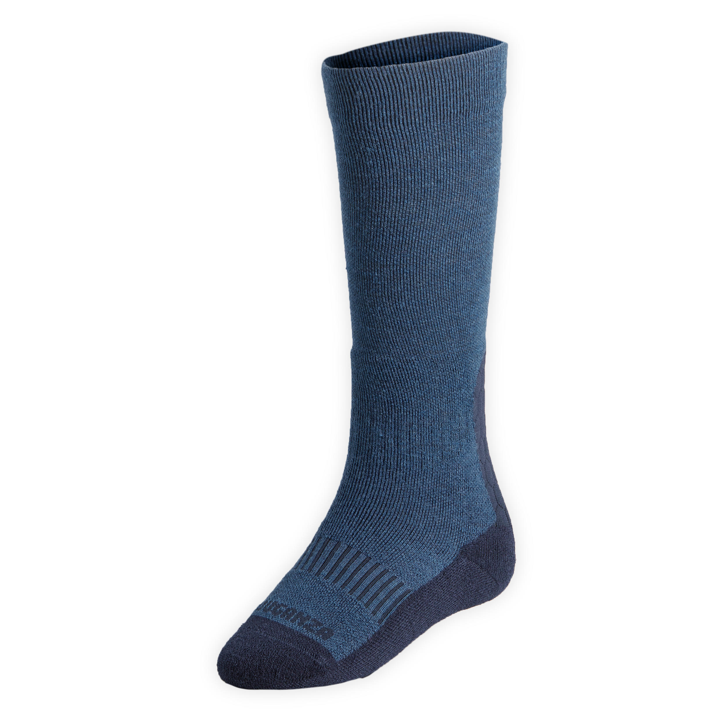 Kids' Warm Horse Riding Socks 500 Warm - Midnight Blue 2/4