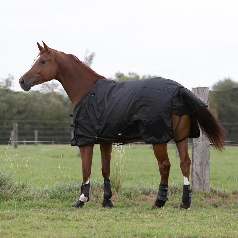 Waterproof Horse Rug 1000D Allweather 50 Black FOUGANZA Decathlon