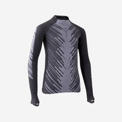 Camiseta térmica de fútbol Niños Kipsta Keepwarm 900 gris