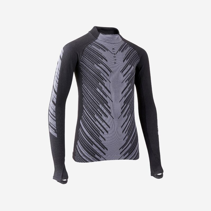 Camiseta térmica manga larga de fútbol para adulto Kipsta Keepcomfort negro  - Decathlon