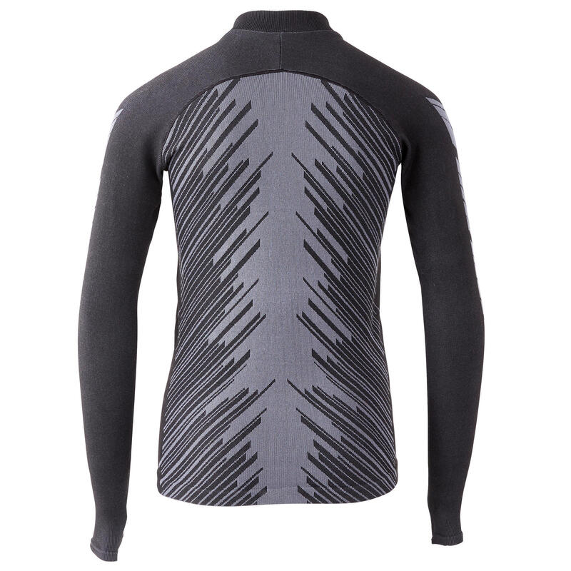 Extra warm thermoshirt kind Keepwarm 900 lange mouw carbongrijs