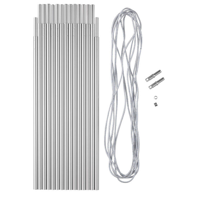 Aluminium 4.5m Ø 8.5mm Pole Kit in 14x32.5cm Sections