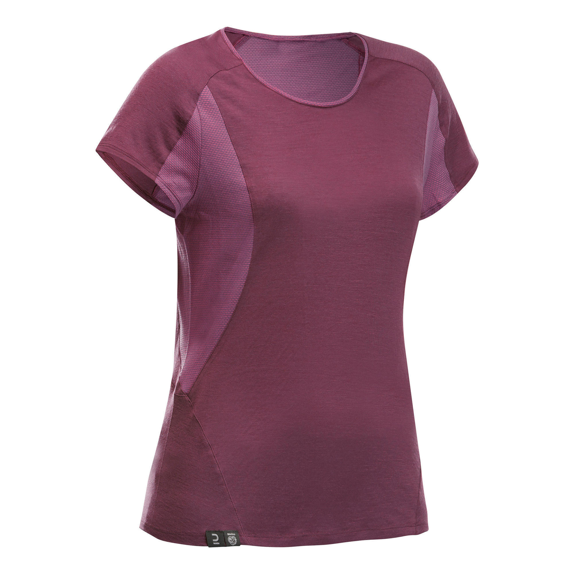 Women’s Merino Wool Mountain Trekking Tshirt Trek 500 Forclaz Decathlon