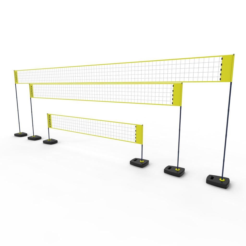 Adjustable Beach Volleyball Set (Net and Posts) BV500 - Yellow