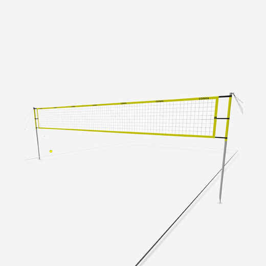 Súprava na plážový volejbal - oficiálne rozmery - BV900 žltá