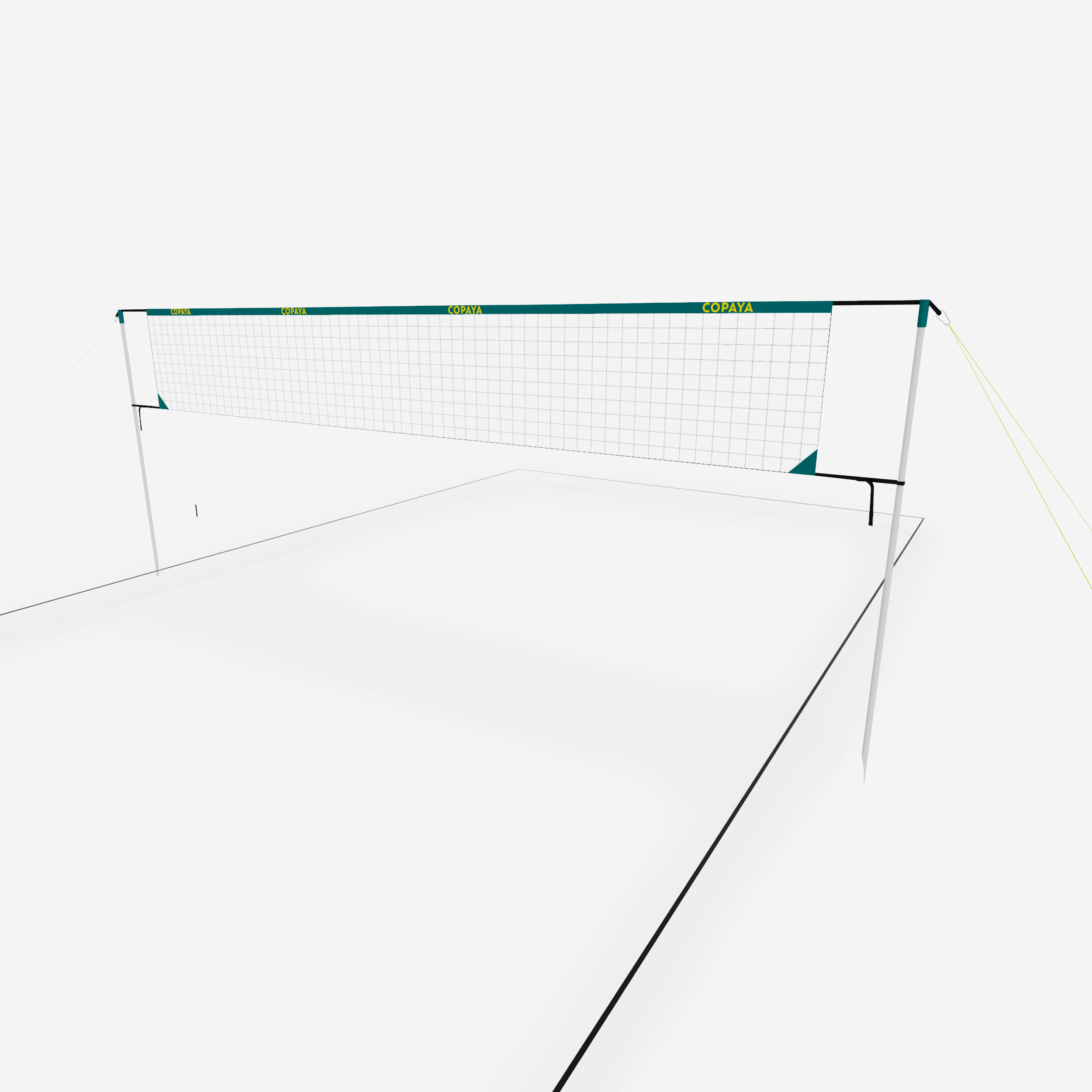 6 m Recreational Beach Volleyball Set Net and Posts BV 500