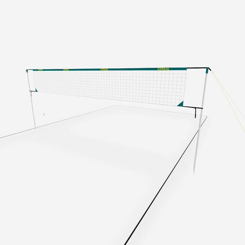 Strandröplabda hálószett BV500, szabadidős felhasználásra, 6 m, kék 
