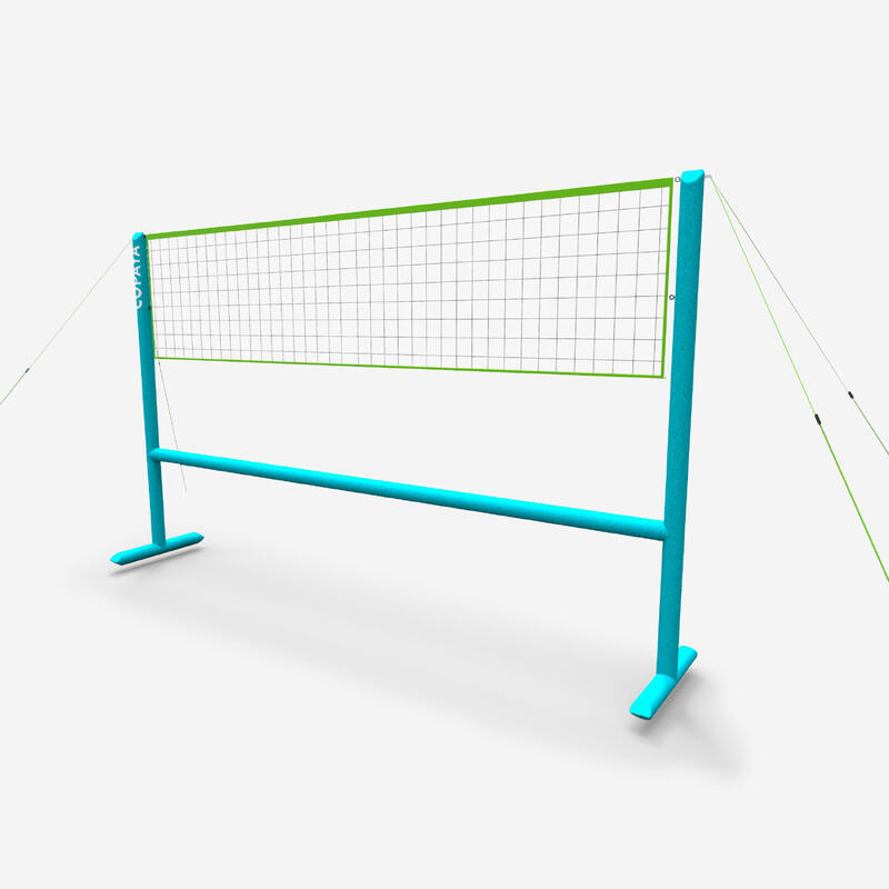 Set (Filet et structure) de Beach volley 500 gonflable bleu