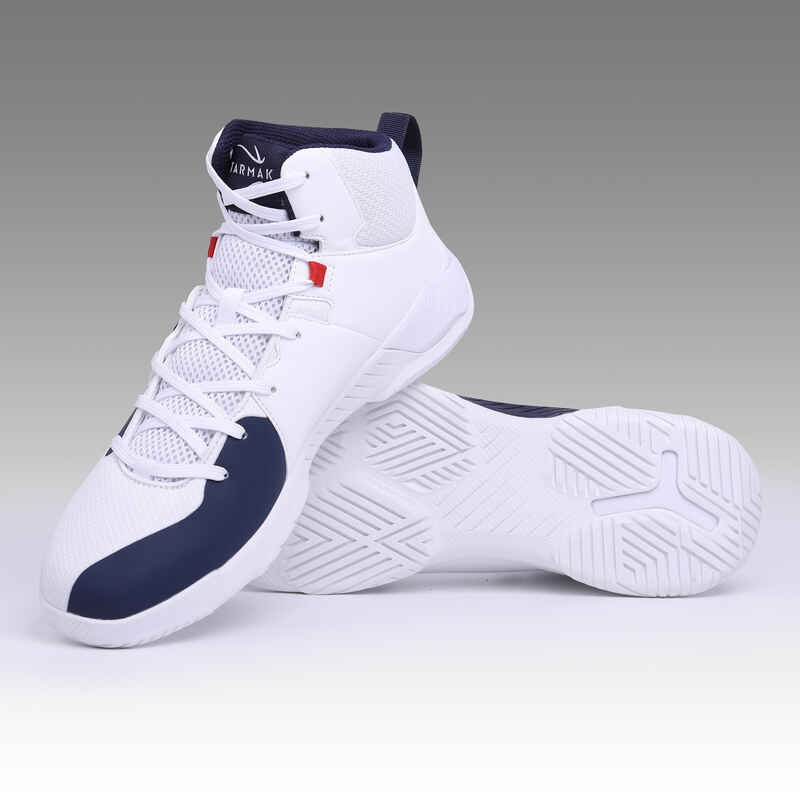 Basketballschuhe Protect 120 Damen/Herren weiss/marineblau Basketballschuhe Protect 120 Damen/Herren weiss/marineblau