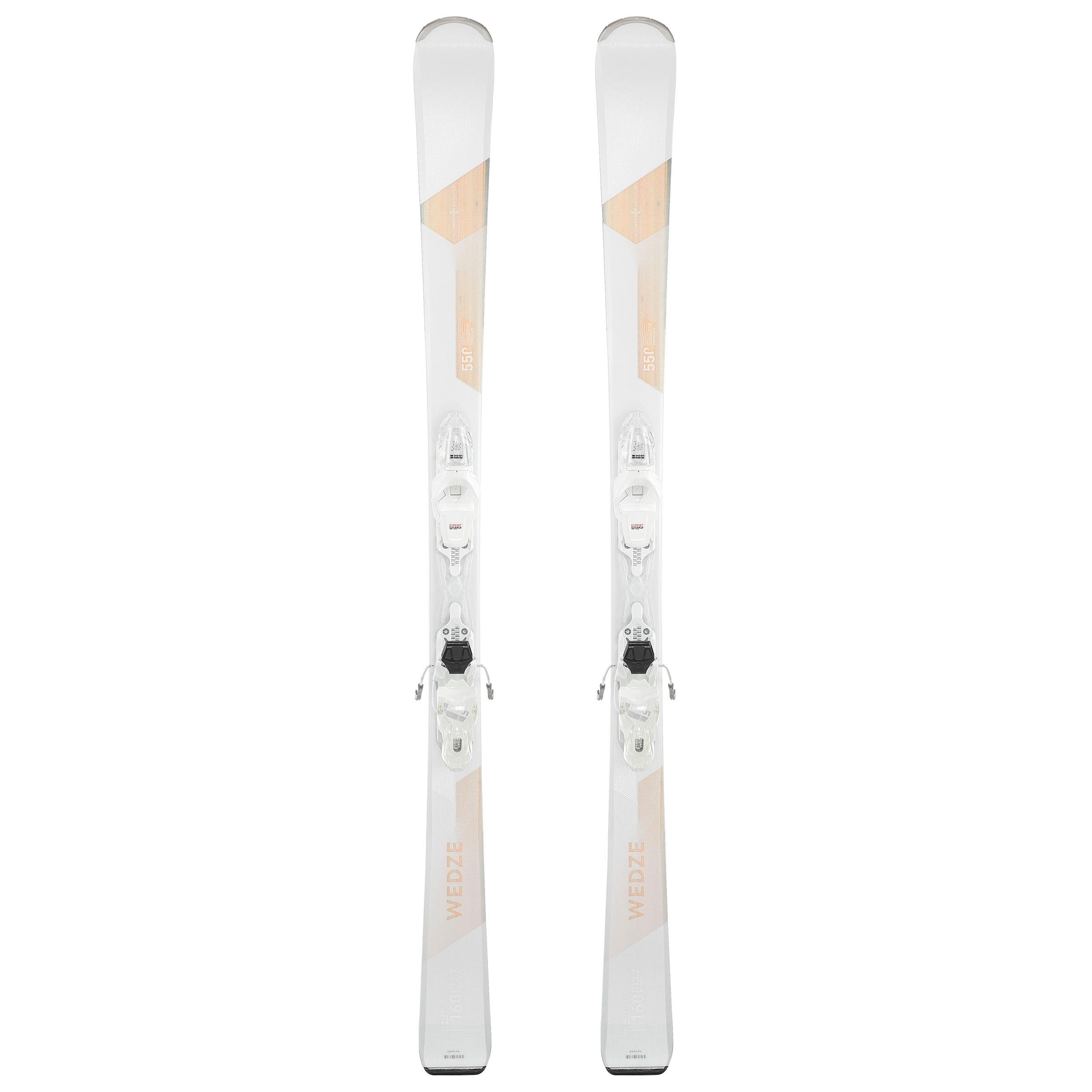 Cross 550+ Downhill Skis with Bindings - Women  - WEDZE