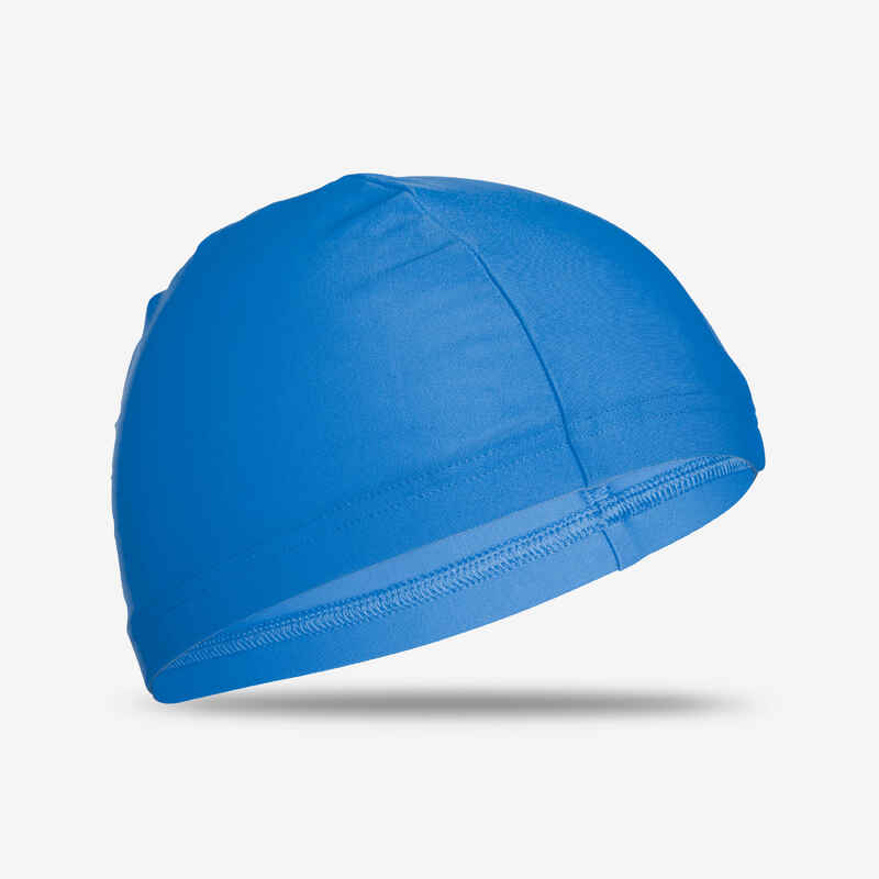 Gorro natación tela Niños Adultos azul