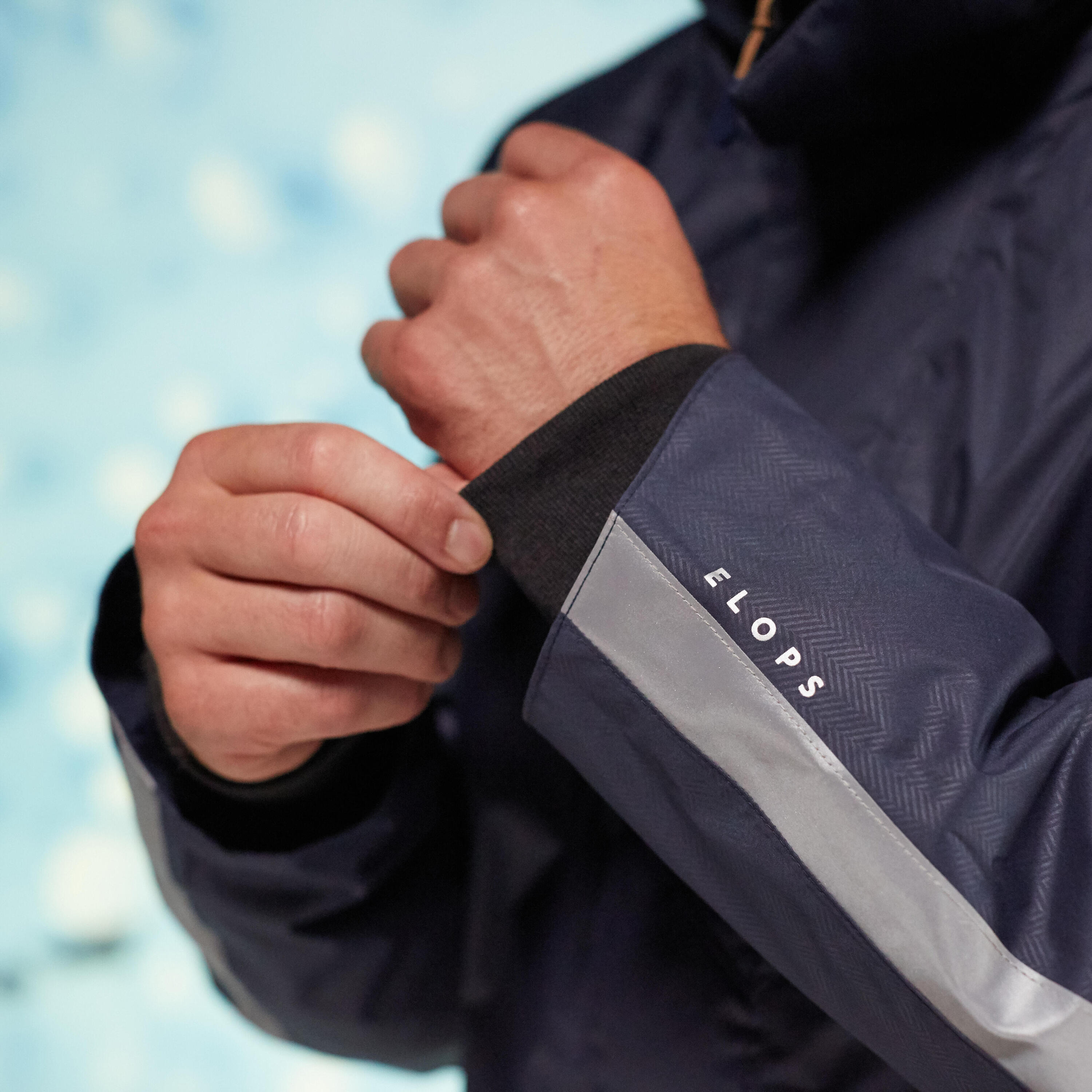 Giacca impermeabile ciclismo uomo 540 azzurra 9/15
