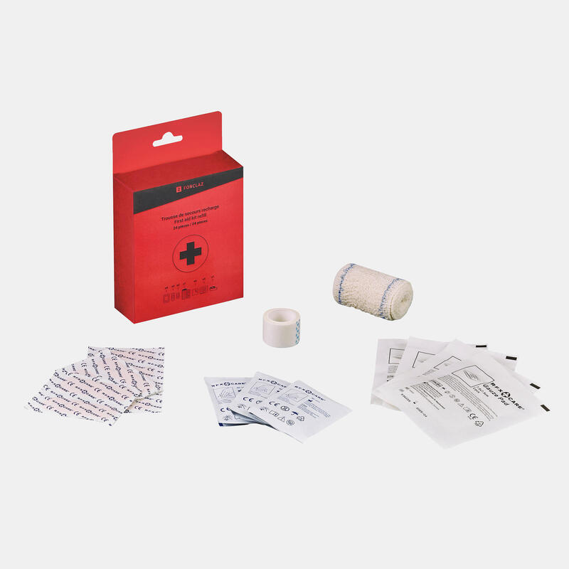 Kit de recambio para botiquín primeros auxilios 24 piezas Forclaz