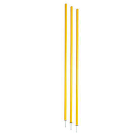 Lot de 3 piquets de slalom d&#039;entrainement jaune rouge