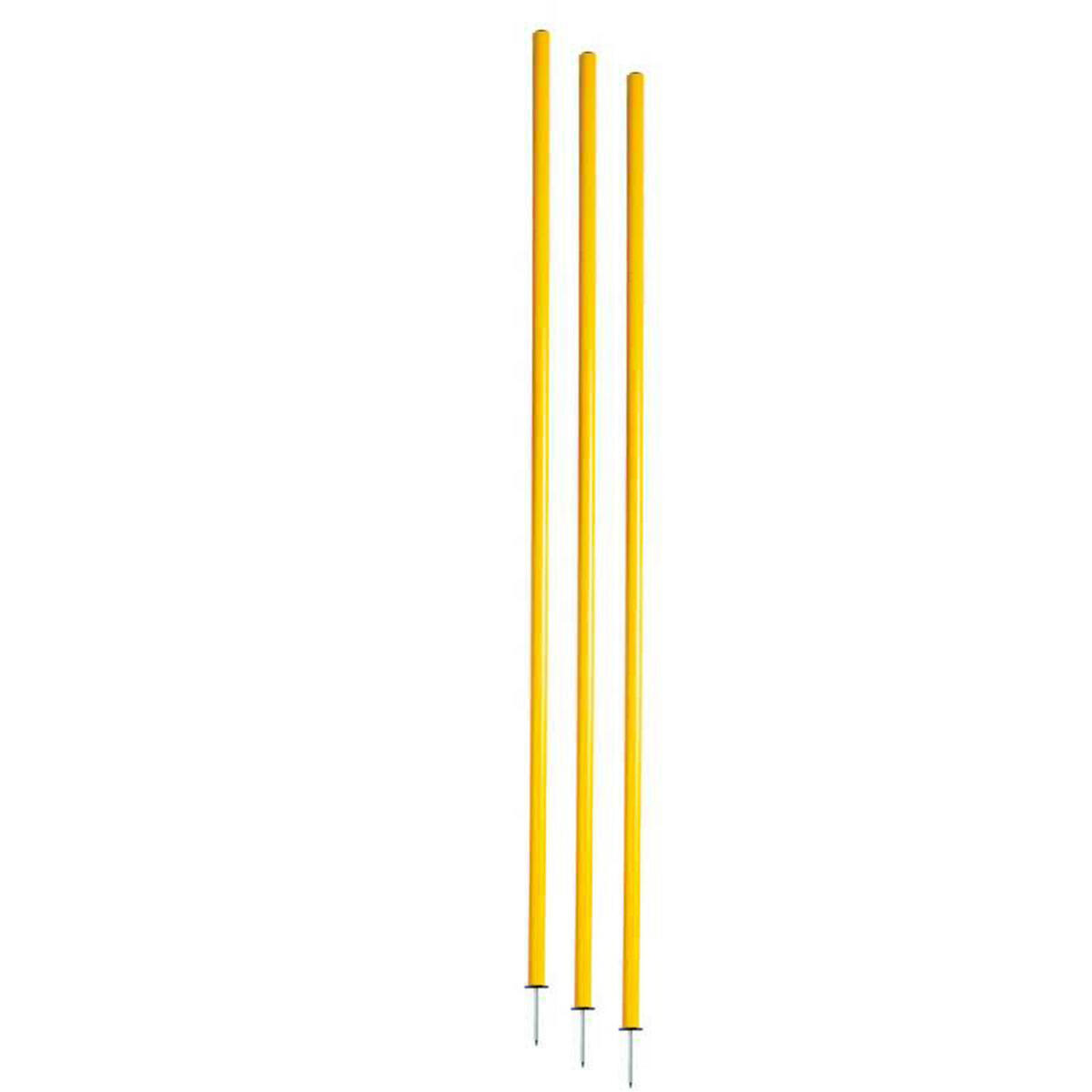 Lot de 3 piquets de slalom d'entrainement jaune rouge