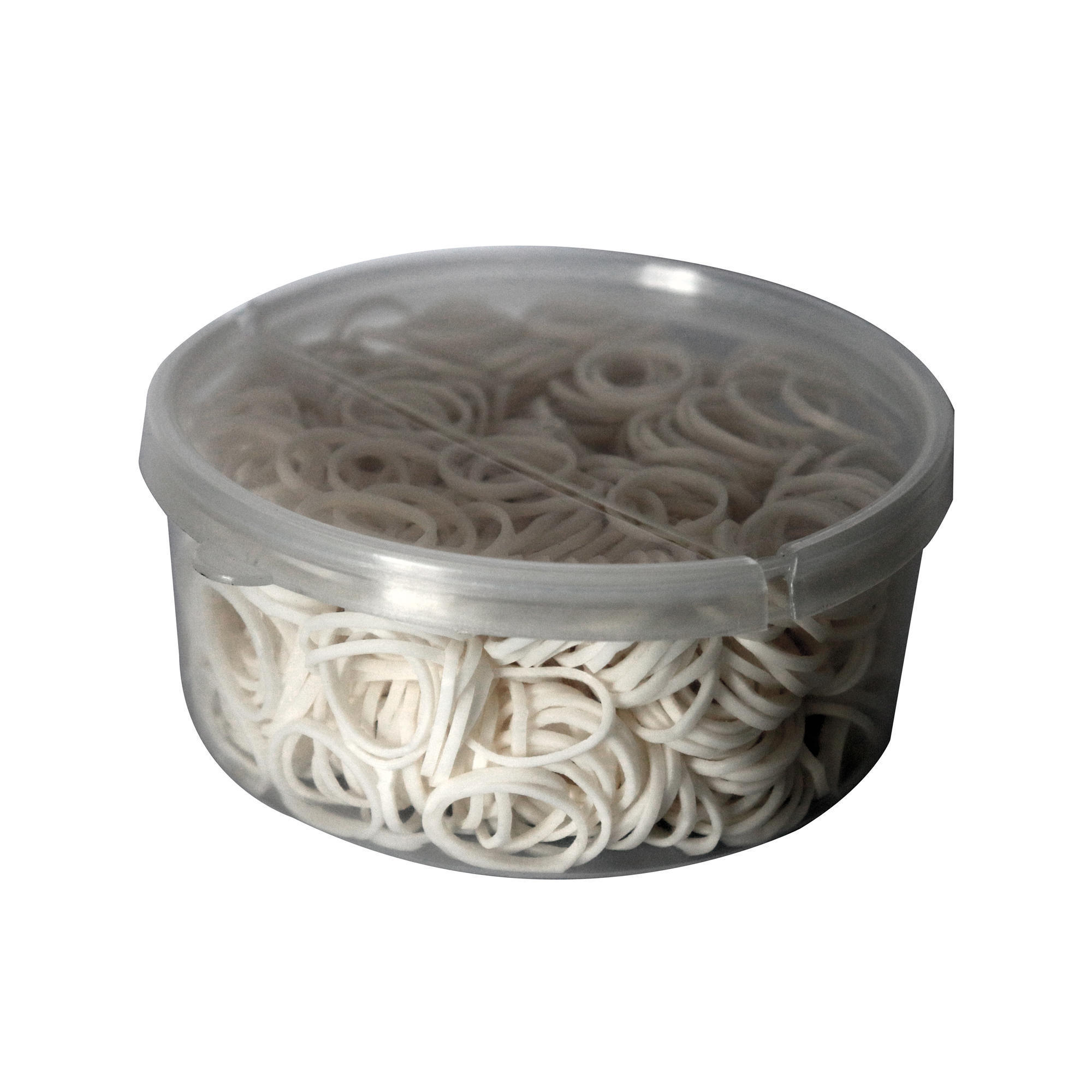 Elásticos brancos de equitação em silicone.