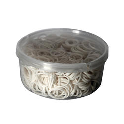 Elastiques blancs en silicone.