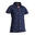 Poloshirt met korte mouwen voor ruitersport meisjes 140 marineblauw