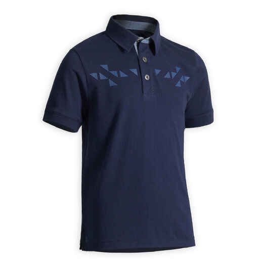 
      Reit-Poloshirt 140 kurzarm Kinder marineblau
  