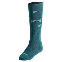 Adult Horse Riding Socks 500 - Petrol Green/Navy Graphic DesignsPack of 2