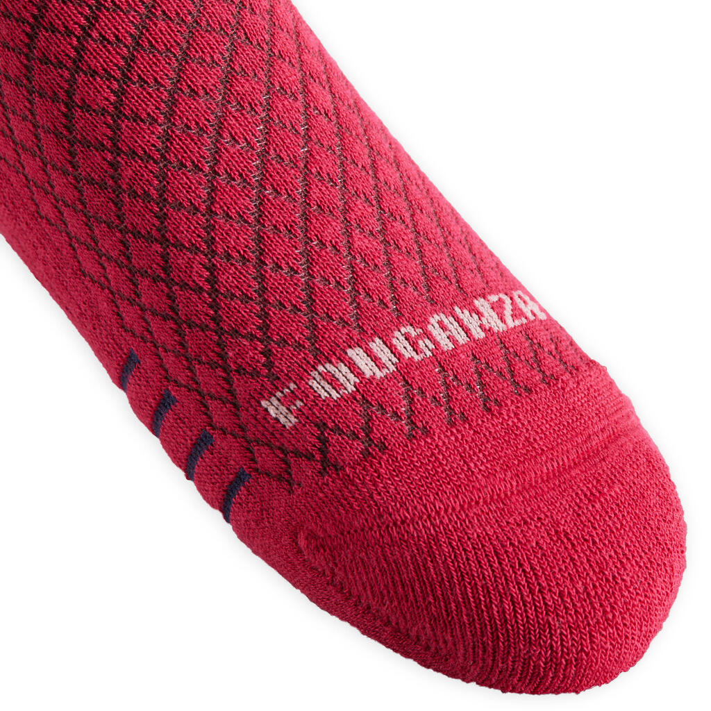 Chaussettes d'équitation enfant sks 500 motifs sarcelle vert.
lot de 2