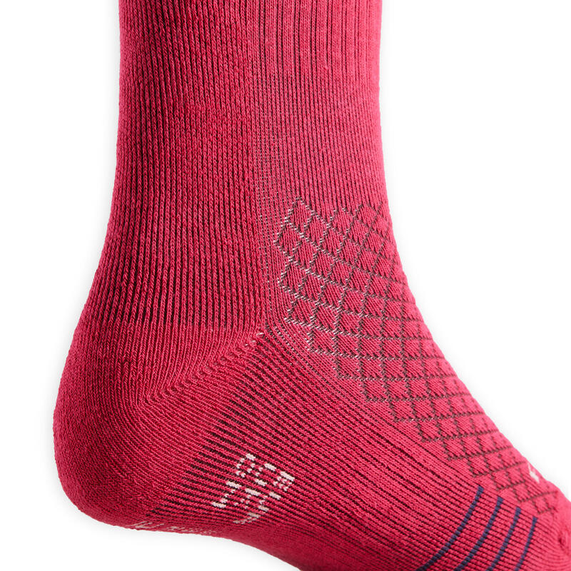 Reitsocken SKS 500 Kinder marineblau/rosa Pony-Print2 Stück