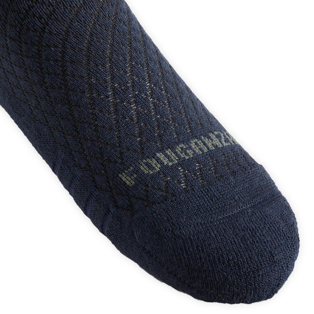 Chaussettes d'équitation enfant sks 500 motifs sarcelle vert.
lot de 2