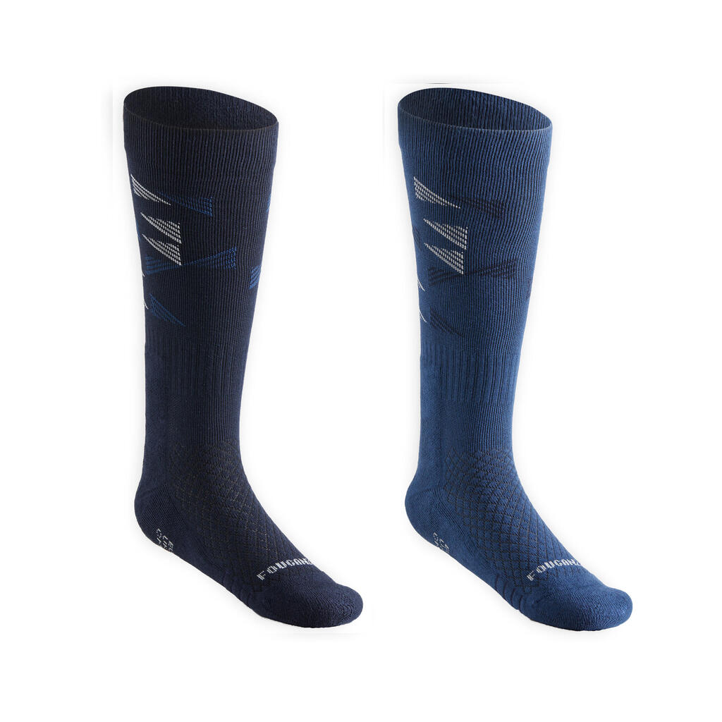 Kids' Riding Socks SKS 500 - Navy/Midnight Print