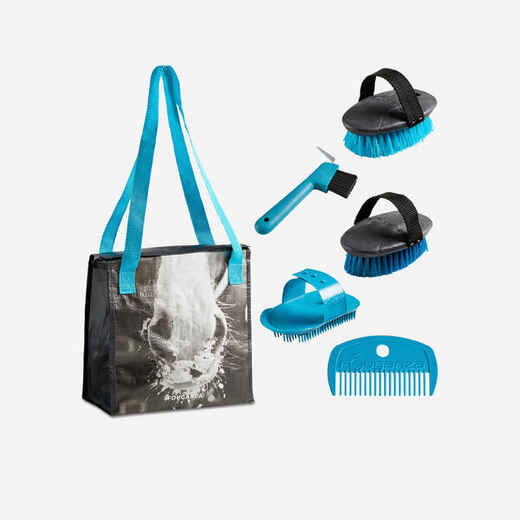 
      Kids' Horse Riding Grooming Kit - Blue
  