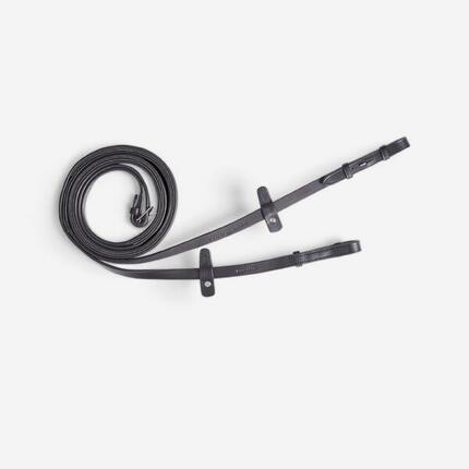 Rênes équitation fines grip Cheval - 500 noires