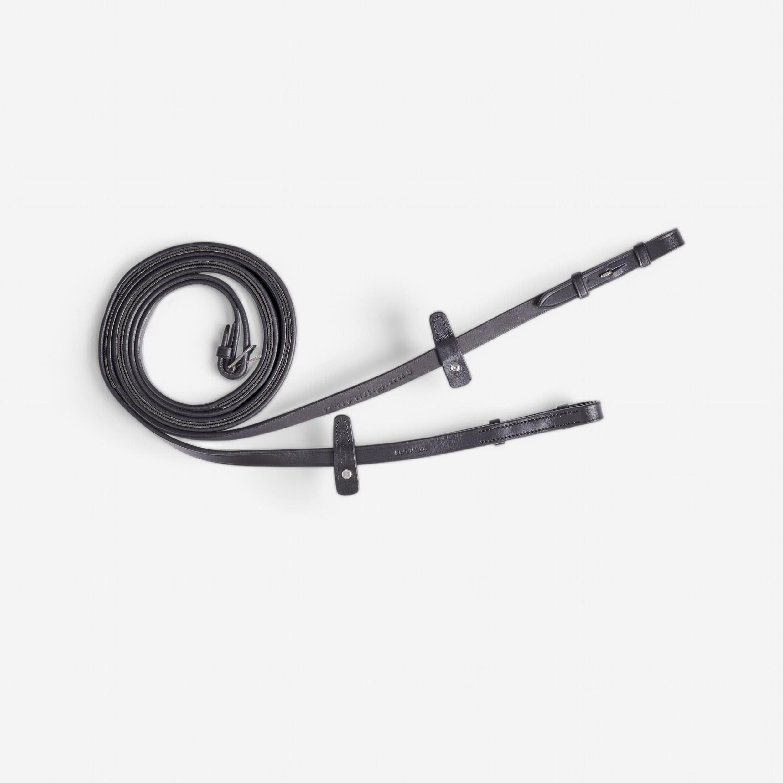 Decathlon | Redini equitazione 500 GRIP sottili nere |  Fouganza