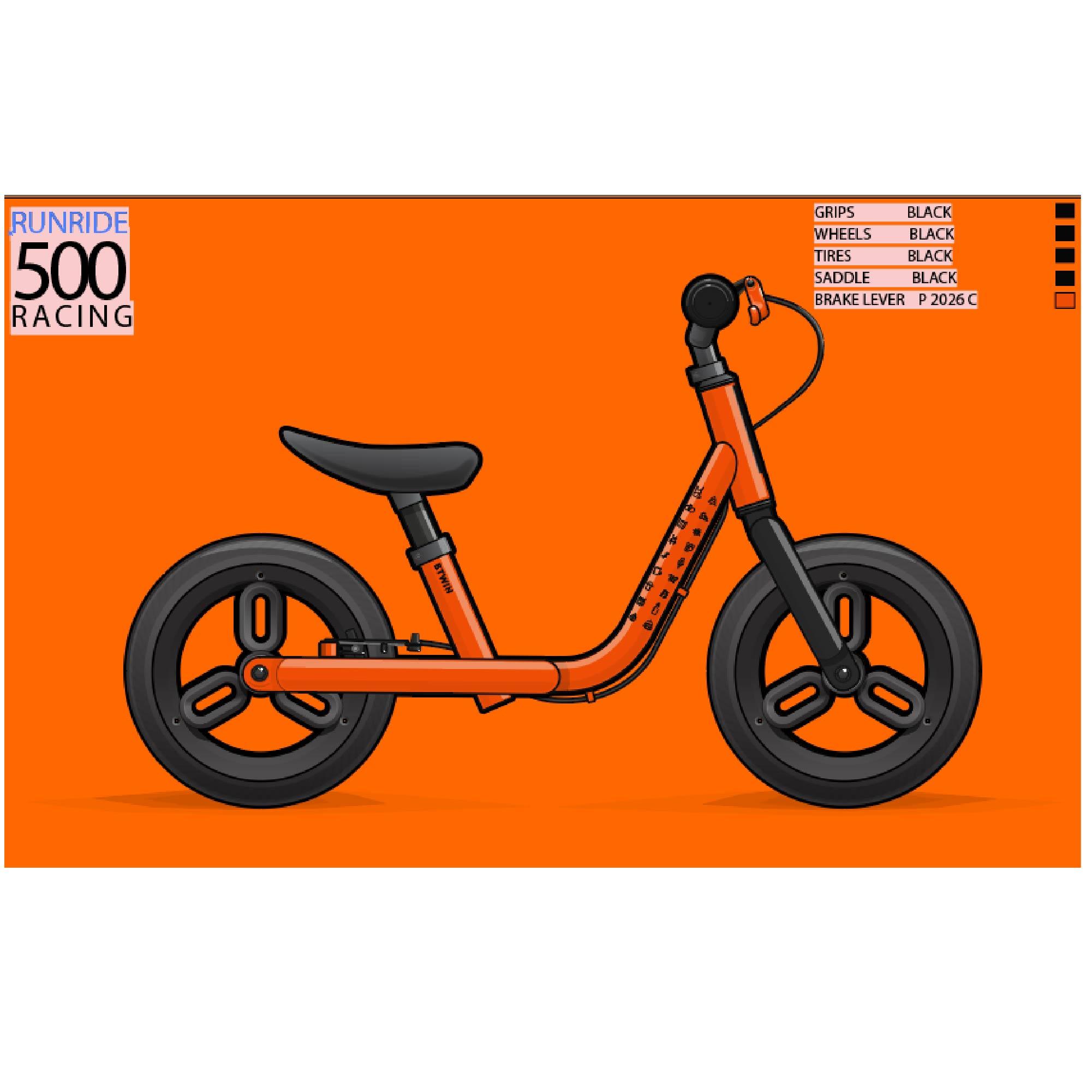 Draisienne de 10 po pour 2 4 ans Runride 500 orange Orange
