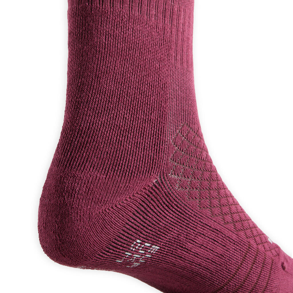 Reitsocken SKS 500 Kinder rosa/lila Grafik-Print