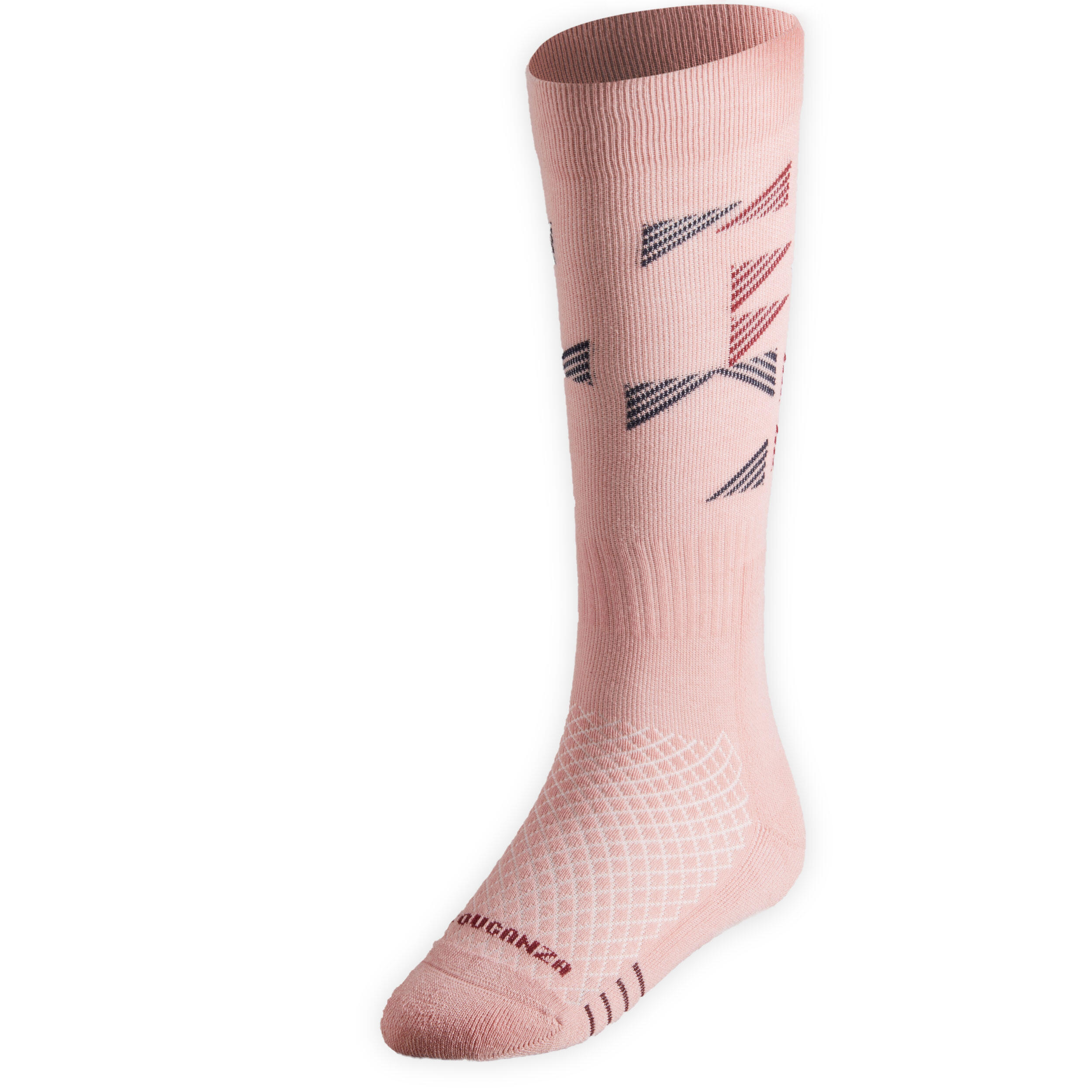 Calcetines Equitación SKS 500 Niños Rosa Claro Ciruela Motivos Graph 3/9