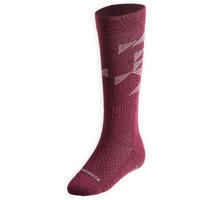 Kids' Horse Riding Socks SKS 500 - Light Pink/Plum Graphic Designs