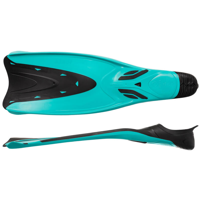 Labe de înot scufundări FF 500 Soft Turcoaz Fluorescent