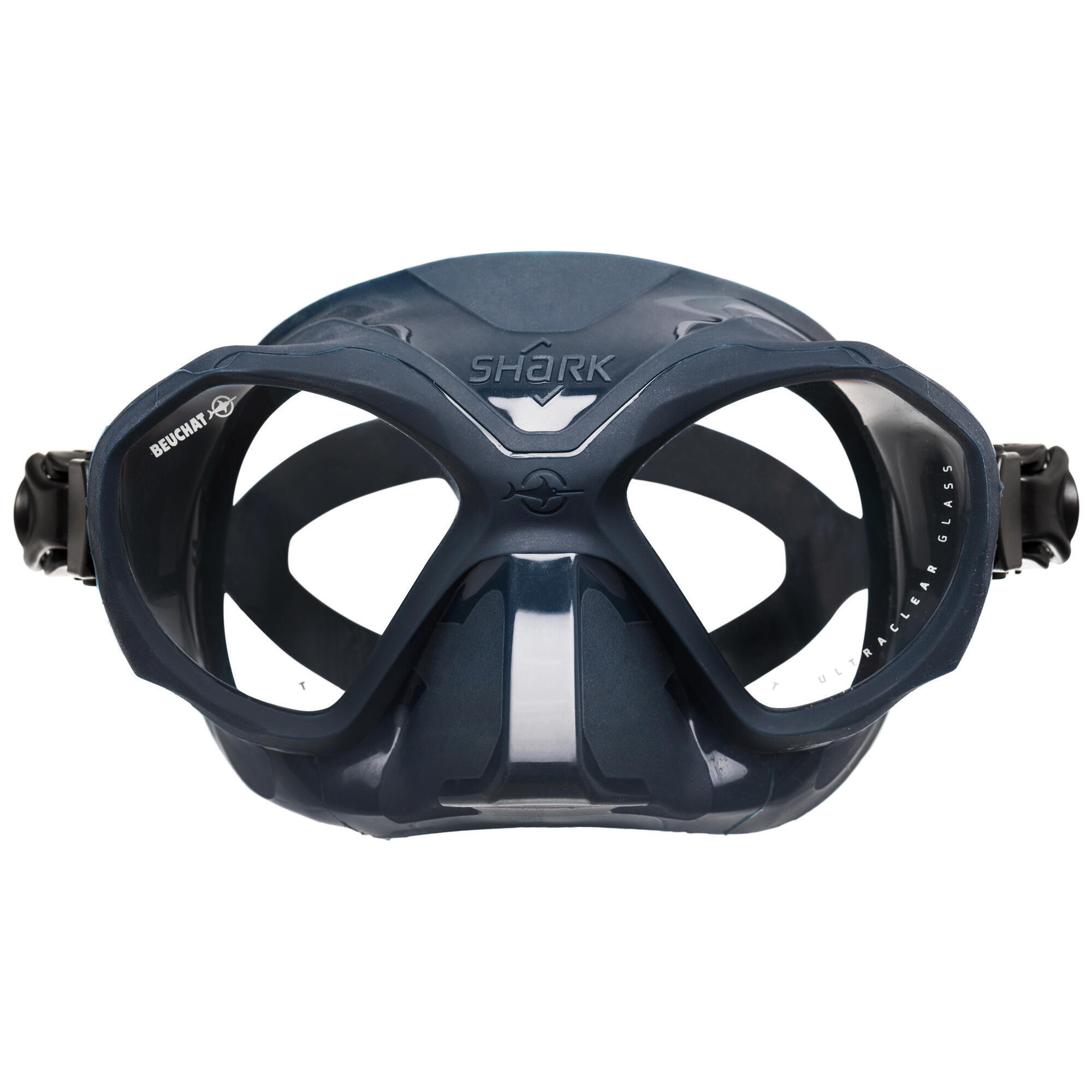 Freediving mask SHARK - deep blue BEUCHAT - Decathlon